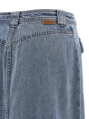 'Denim Pencil' skirt 100% cotton ZIMMERMANN Light Blue