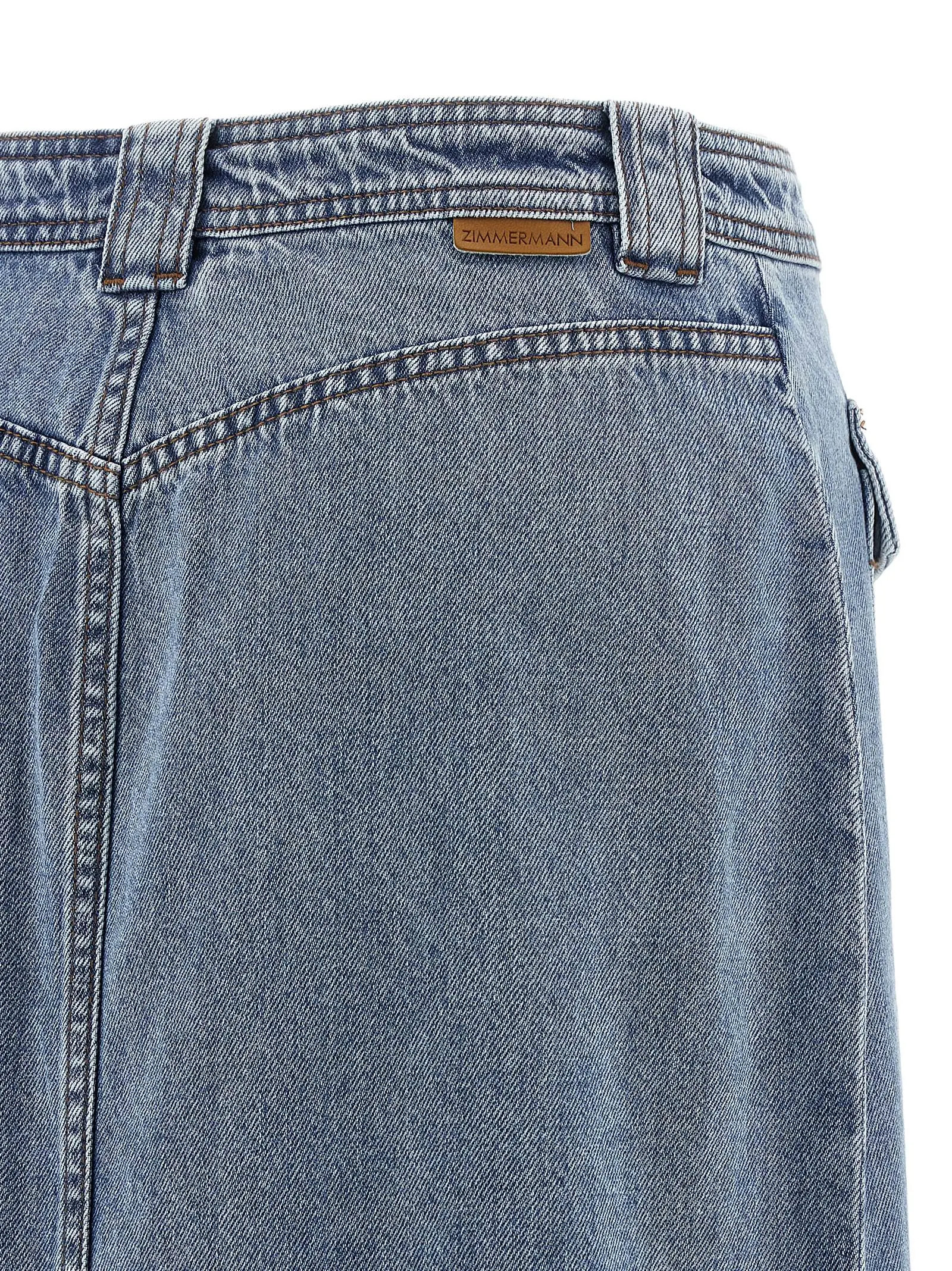 Спідниця Denim Pencil Zimmermann Блакитна 4 'Denim Pencil' skirt 100% cotton ZIMMERMANN Light Blue