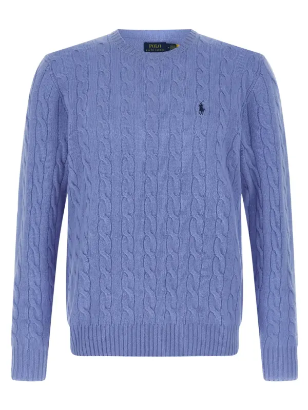 Braided sweater POLO RALPH LAUREN Light Blue