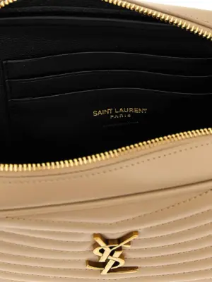 'Mini Lou' crossbody bag 100% calfskin leather (Bos Taurus) SAINT LAURENT Beige