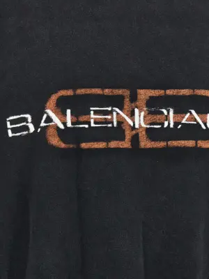 Logo print T-shirt 100% cotton BALENCIAGA Black