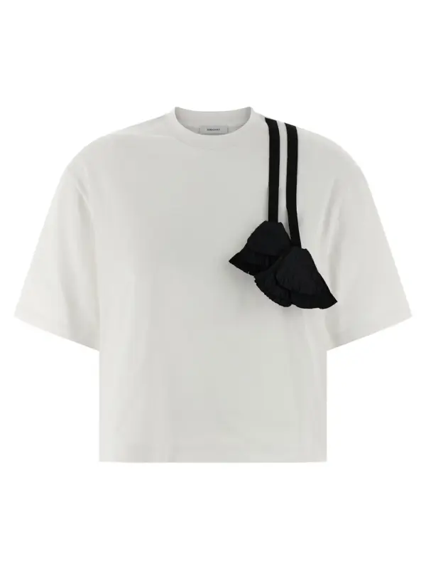 Floral insert t-shirt FERRAGAMO White/Black
