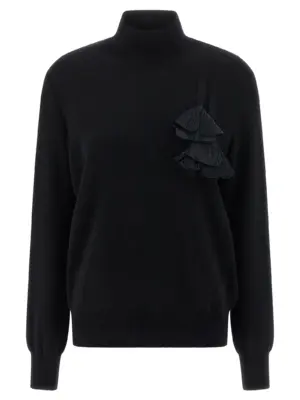 Floral insert sweater FERRAGAMO Black