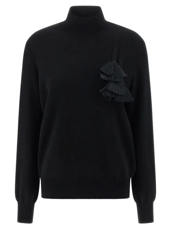 Floral insert sweater FERRAGAMO Black
