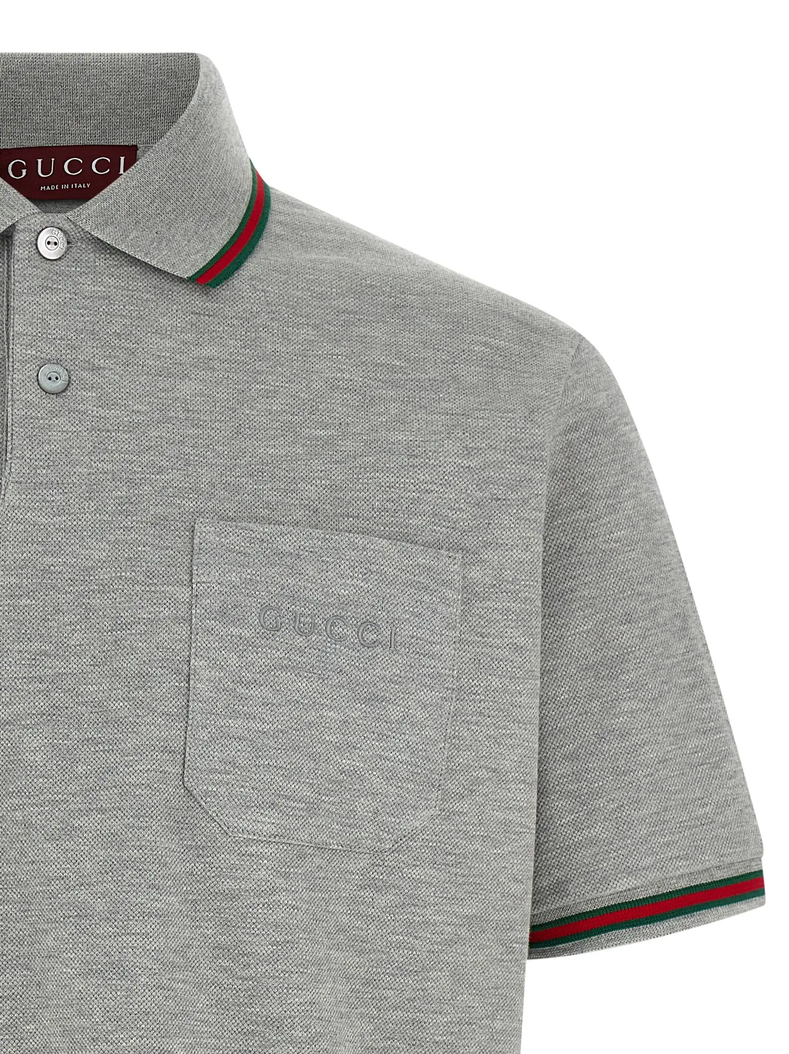 Поло Gucci Nastro Web Сіре 3 'Nastro Web' polo shirt Man GUCCI Gray