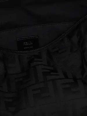 'Fendi Lui Medium Squared FF' shoulder bag 100% polyamide FENDI Black