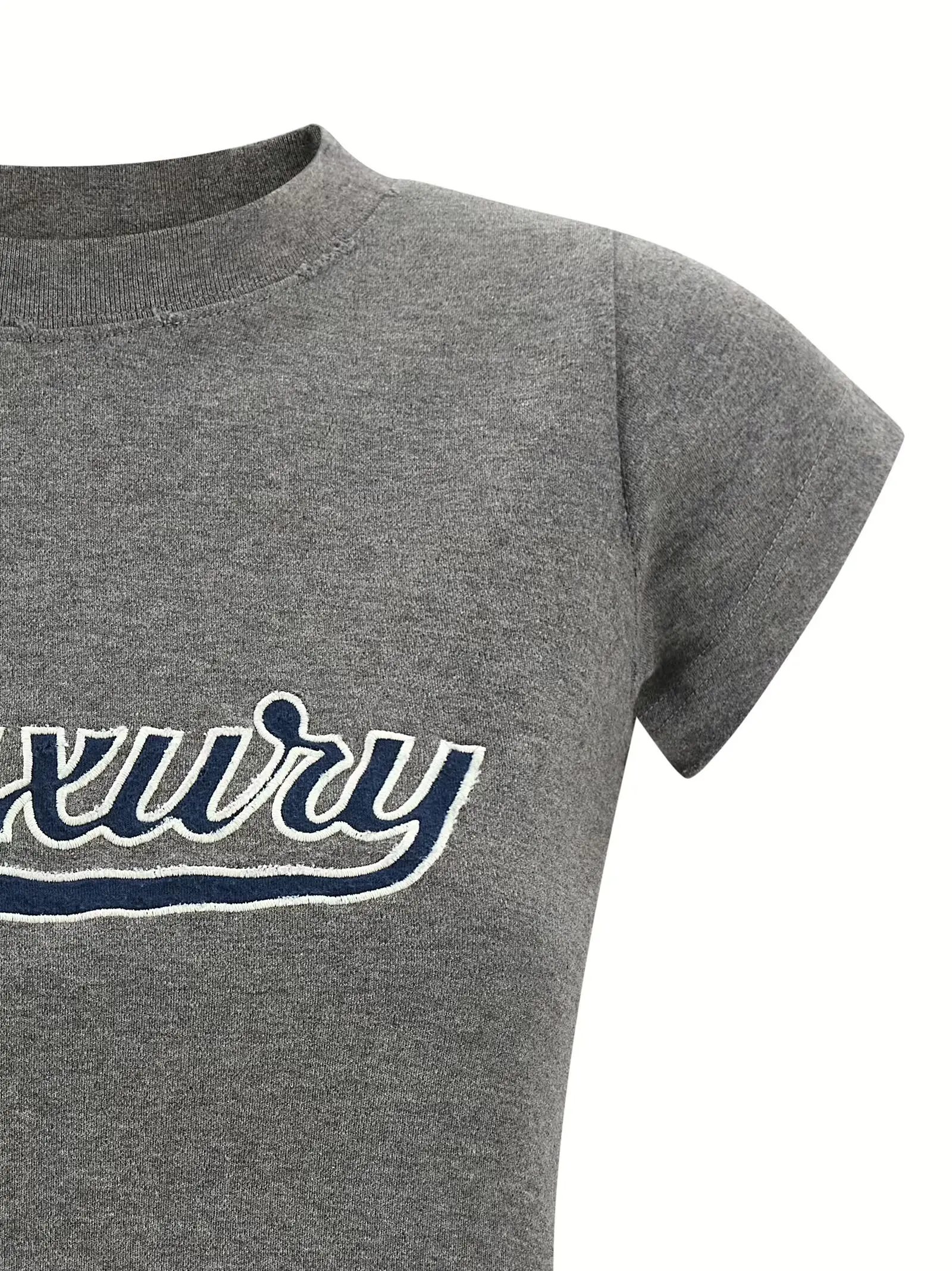 Футболка Shrunk Luxury Script Balenciaga Сіра 3 'Shrunk Luxury Script' T-shirt Woman BALENCIAGA Gray