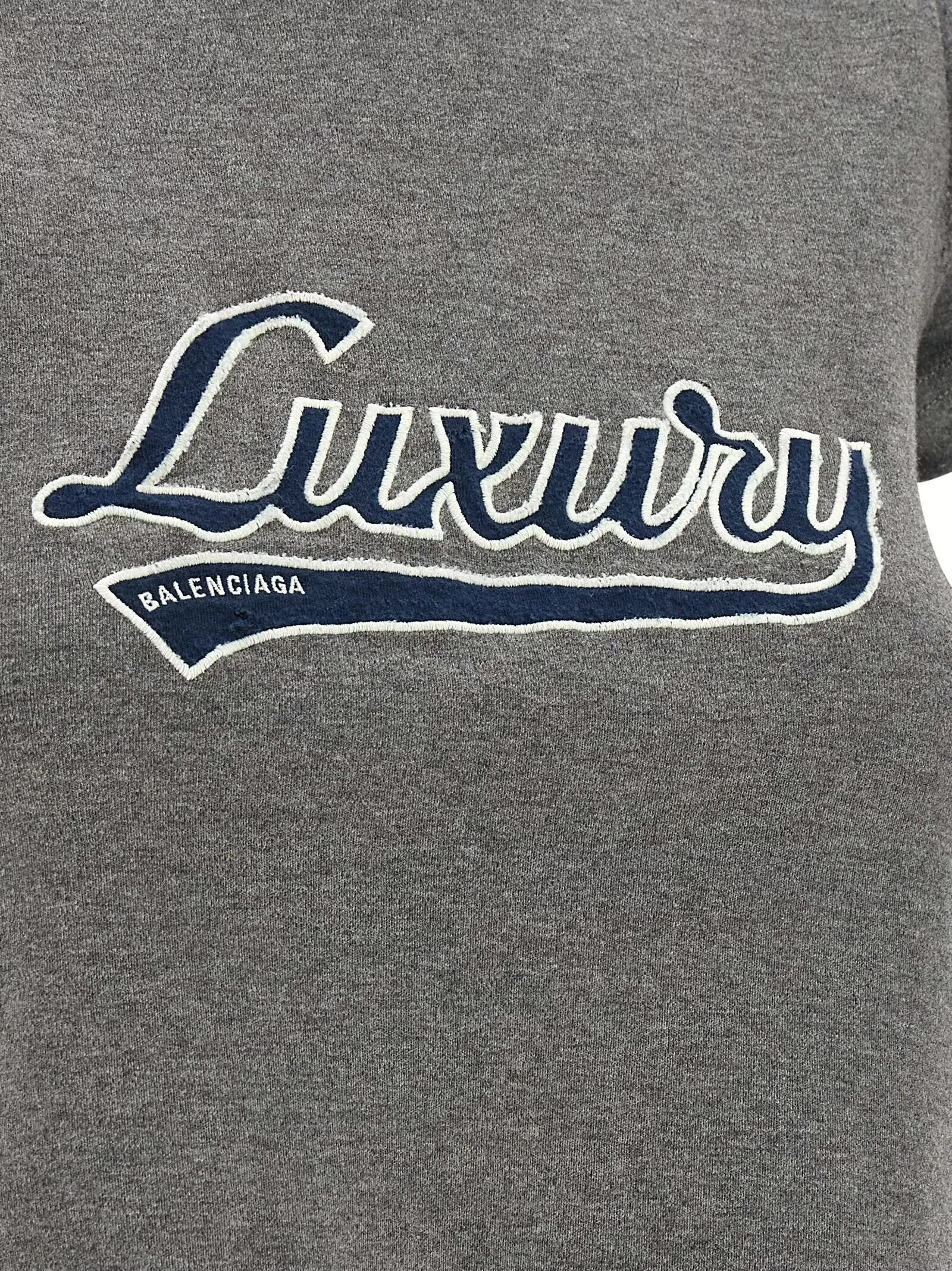 Футболка Shrunk Luxury Script Balenciaga Сіра 4 'Shrunk Luxury Script' T-shirt 100% cotton BALENCIAGA Gray