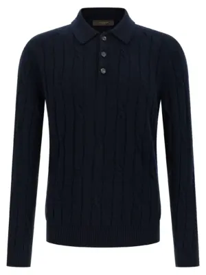 Cashmere polo shirt ZANONE Blue