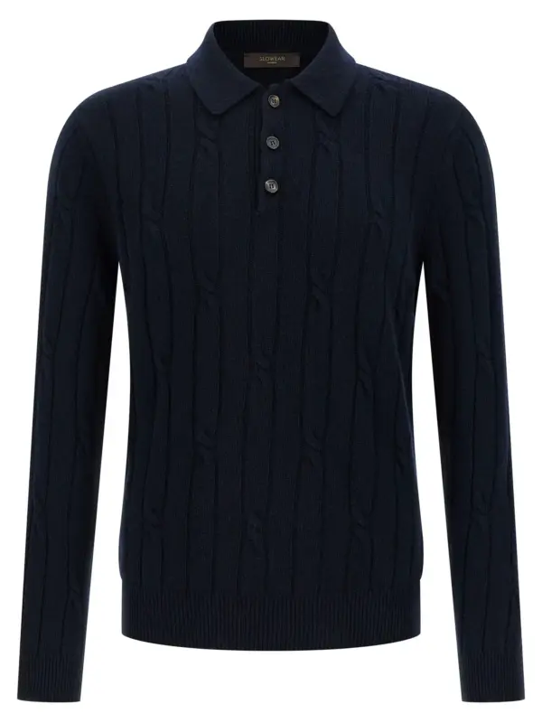 Cashmere polo shirt ZANONE Blue