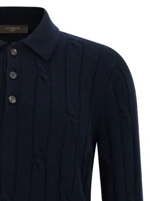Cashmere polo shirt Man ZANONE Blue
