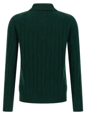 Braided wool polo shirt 810232ZN282Z4998 ZANONE Green