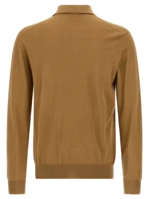 Virgin wool polo shirt 810232ZW206Z7559 ZANONE Beige