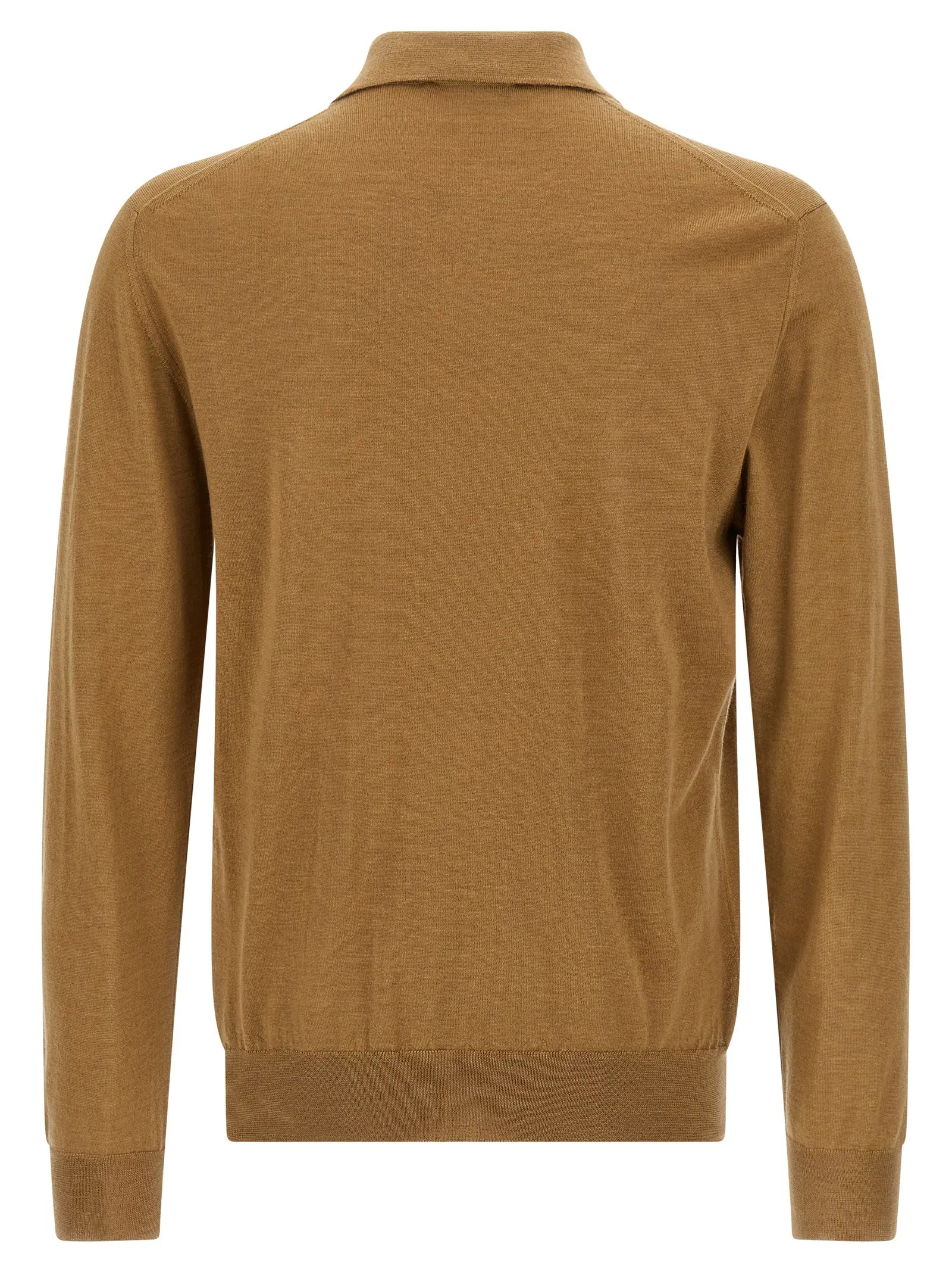 Поло Zanone Virgin wool Бежеве 2 Virgin wool polo shirt 810232ZW206Z7559 ZANONE Beige