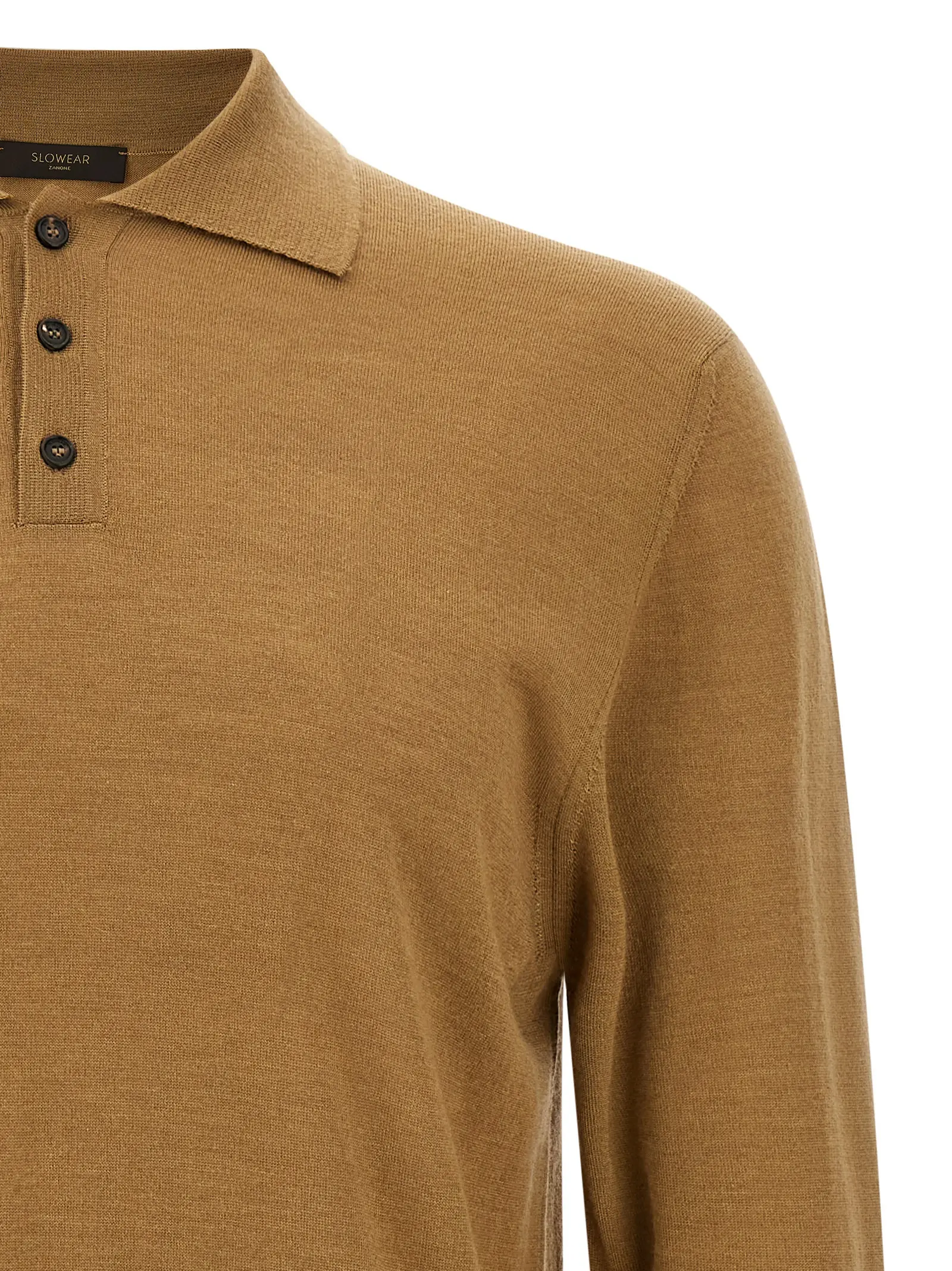 Поло Zanone Virgin wool Бежеве 3 Virgin wool polo shirt Man ZANONE Beige