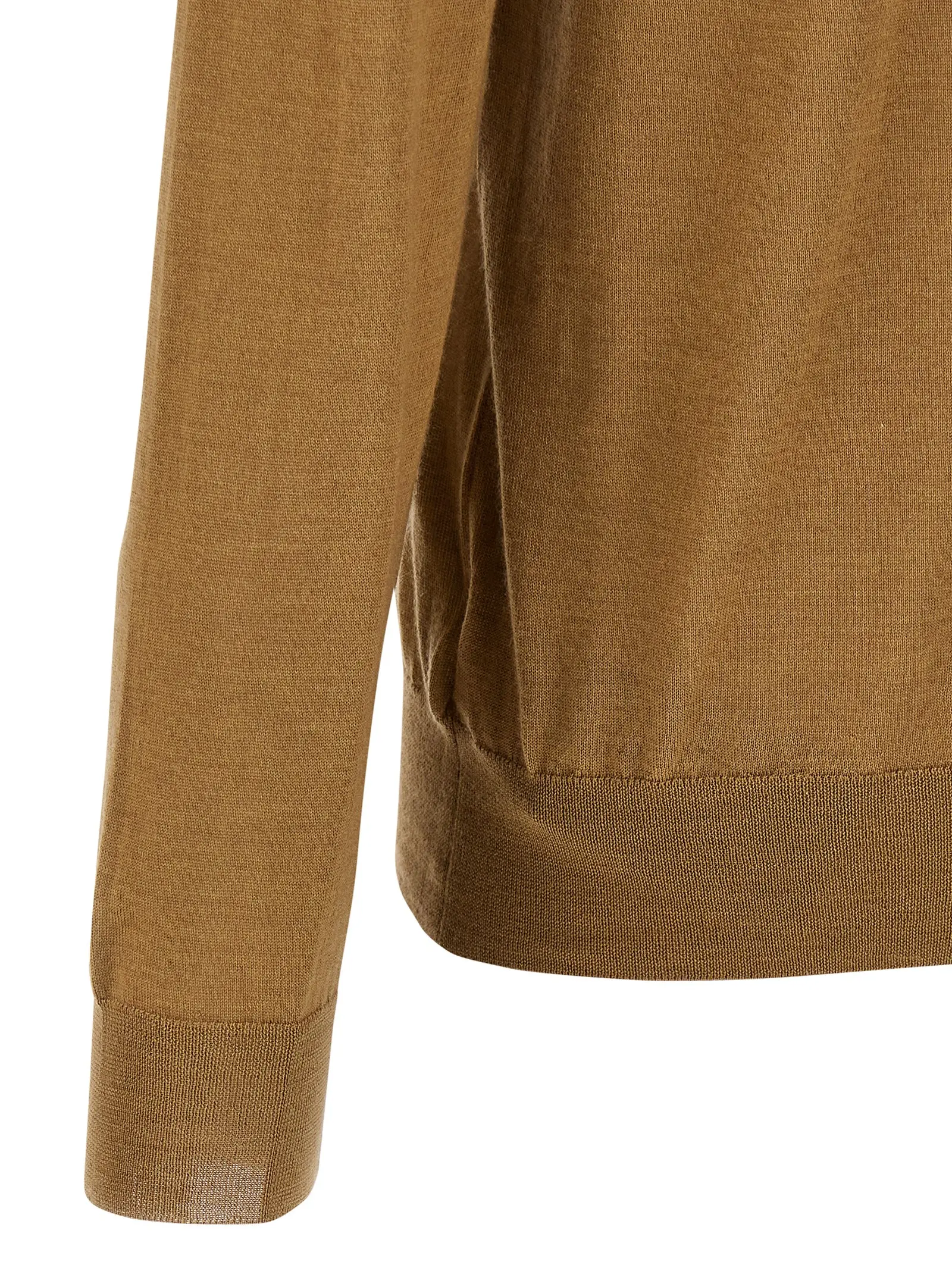 Поло Zanone Virgin wool Бежеве 4 Virgin wool polo shirt 70% cachemire 30% silk ZANONE Beige