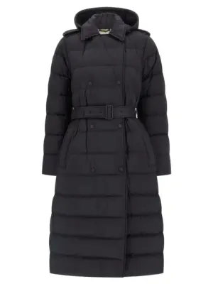 Padded trench coat BURBERRY Black