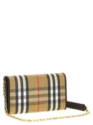 'Highlands' wallet on chain 8112274SAND BURBERRY Multicolor