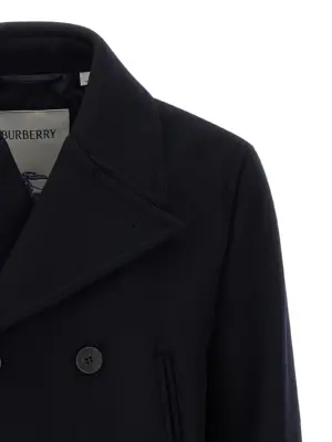 'Shelborne' coat Man BURBERRY Blue