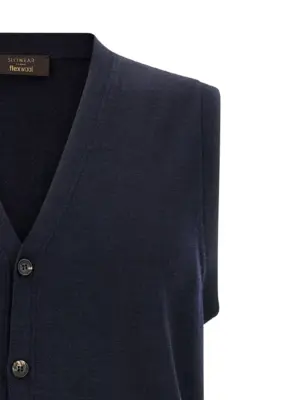 Flexwool vest Man ZANONE Blue