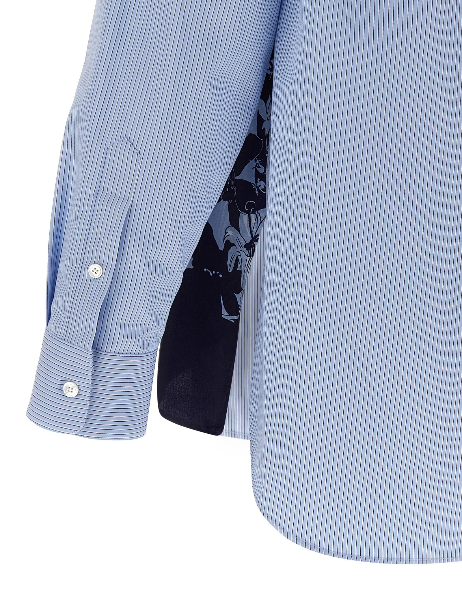 Сорочка шовкова Gucci Floral Блакитна 4 Floral silk shirt 100% cotton GUCCI Light Blue