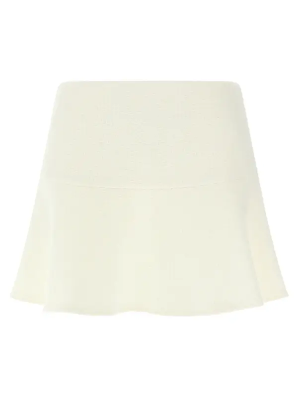 Bouclé wool skirt GUCCI White