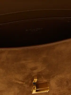 'Solferino' medium shoulder bag 100% calfskin leather (Bos Taurus) SAINT LAURENT Brown