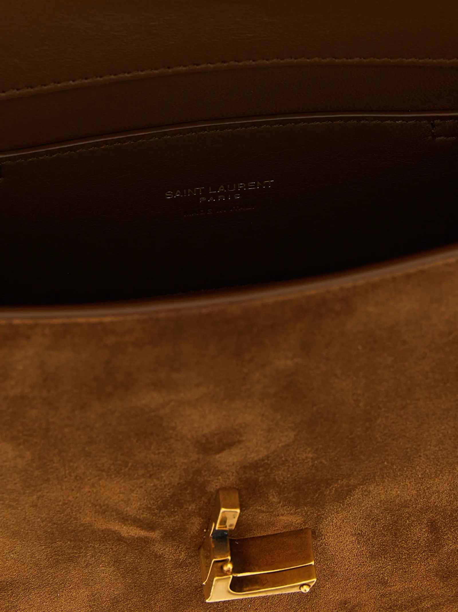 Сумка через плече Saint Laurent Solferino medium Коричнева 4 'Solferino' medium shoulder bag 100% calfskin leather (Bos Taurus) SAINT LAURENT Brown