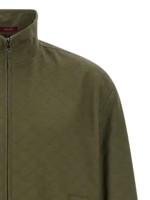 GG fabric bomber jacket Man GUCCI Green