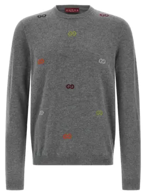 GG intarsia sweater GUCCI Gray