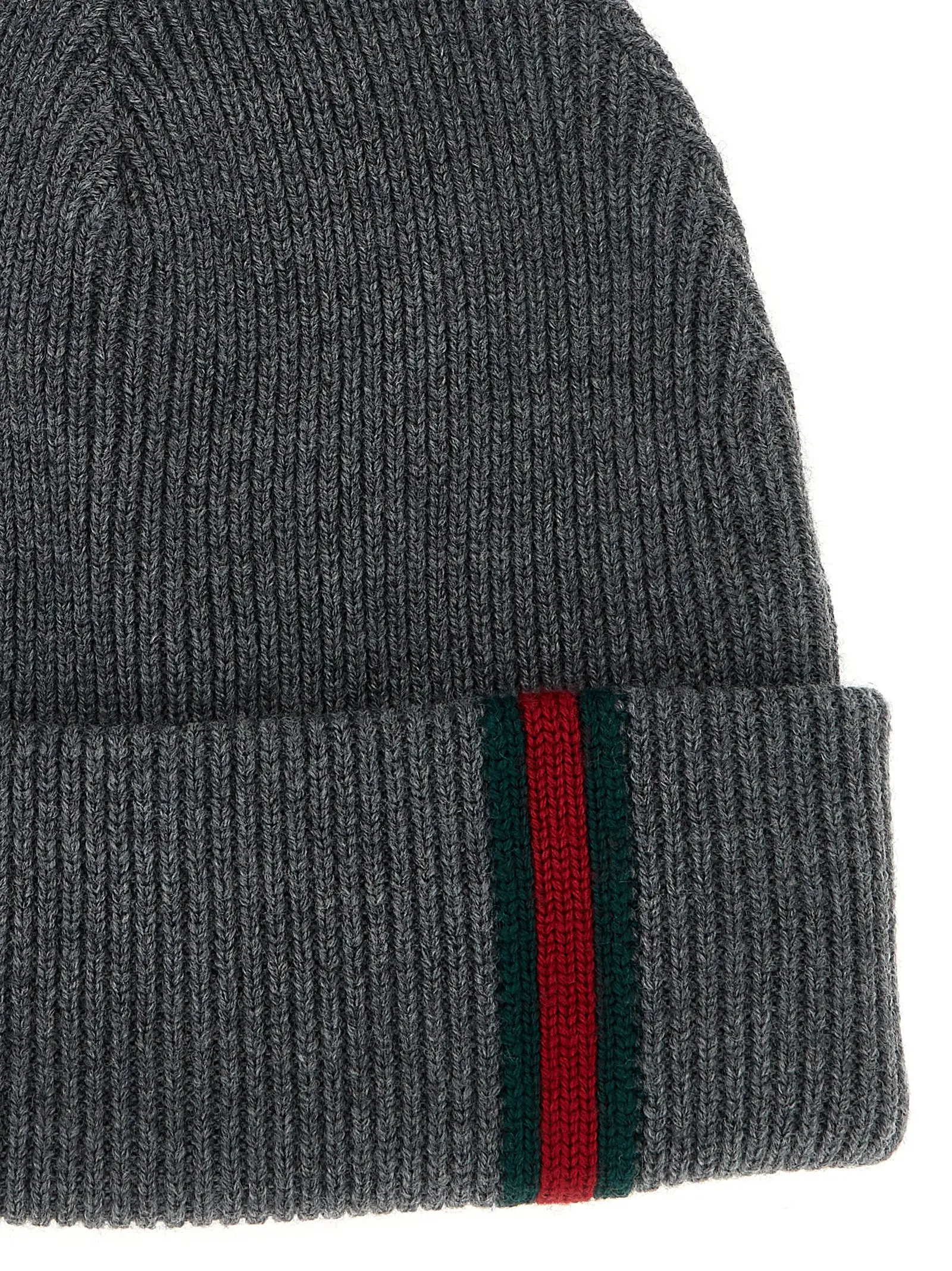 Шапка Gucci Web detail Сіра 3 Web detail beanie Man GUCCI Gray