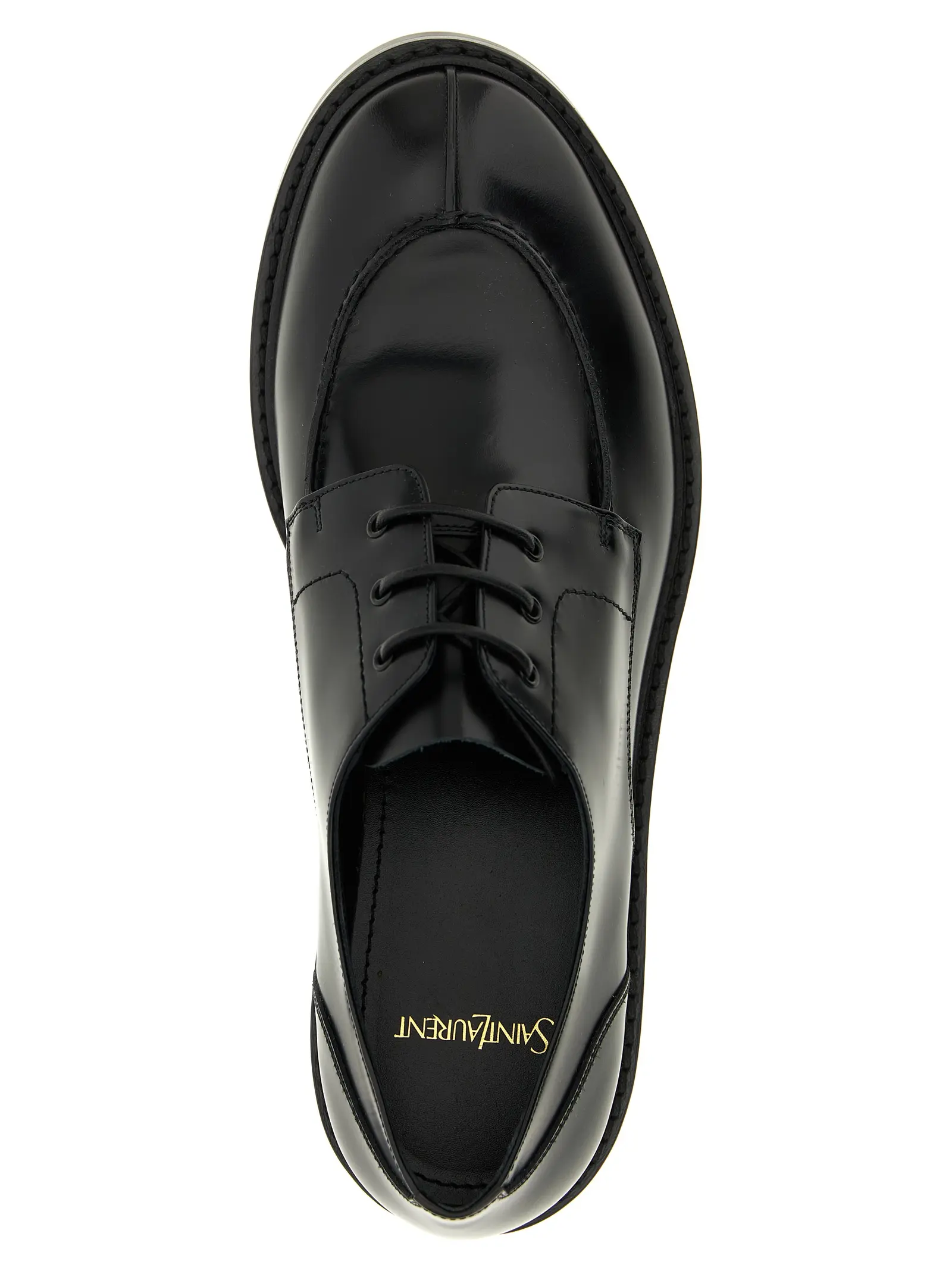 Туфлі Saint Laurent Lino lace up Чорні 4 'Lino' lace up shoes 100% calfskin leather (Bos Taurus) SAINT LAURENT Black