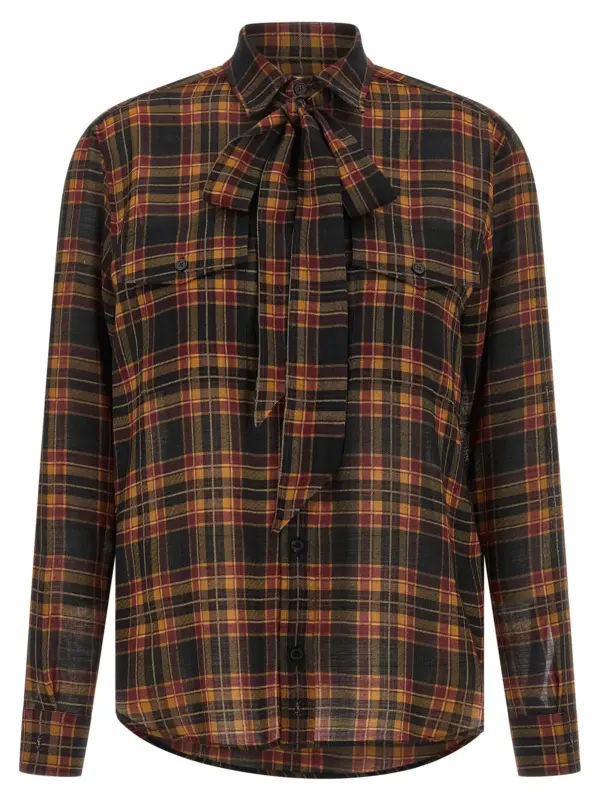 'Cassandre' lavallière shirt SAINT LAURENT Multicolor