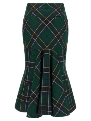 Tartan skirt 839654QJAFI4348 MCQUEEN Green