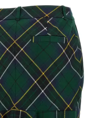 Tartan skirt 100% wool MCQUEEN Green