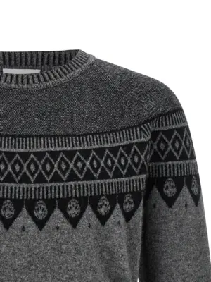 'Skull' sweater Man MCQUEEN Gray