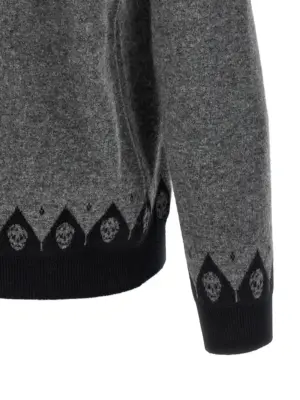 'Skull' sweater 100% wool MCQUEEN Gray