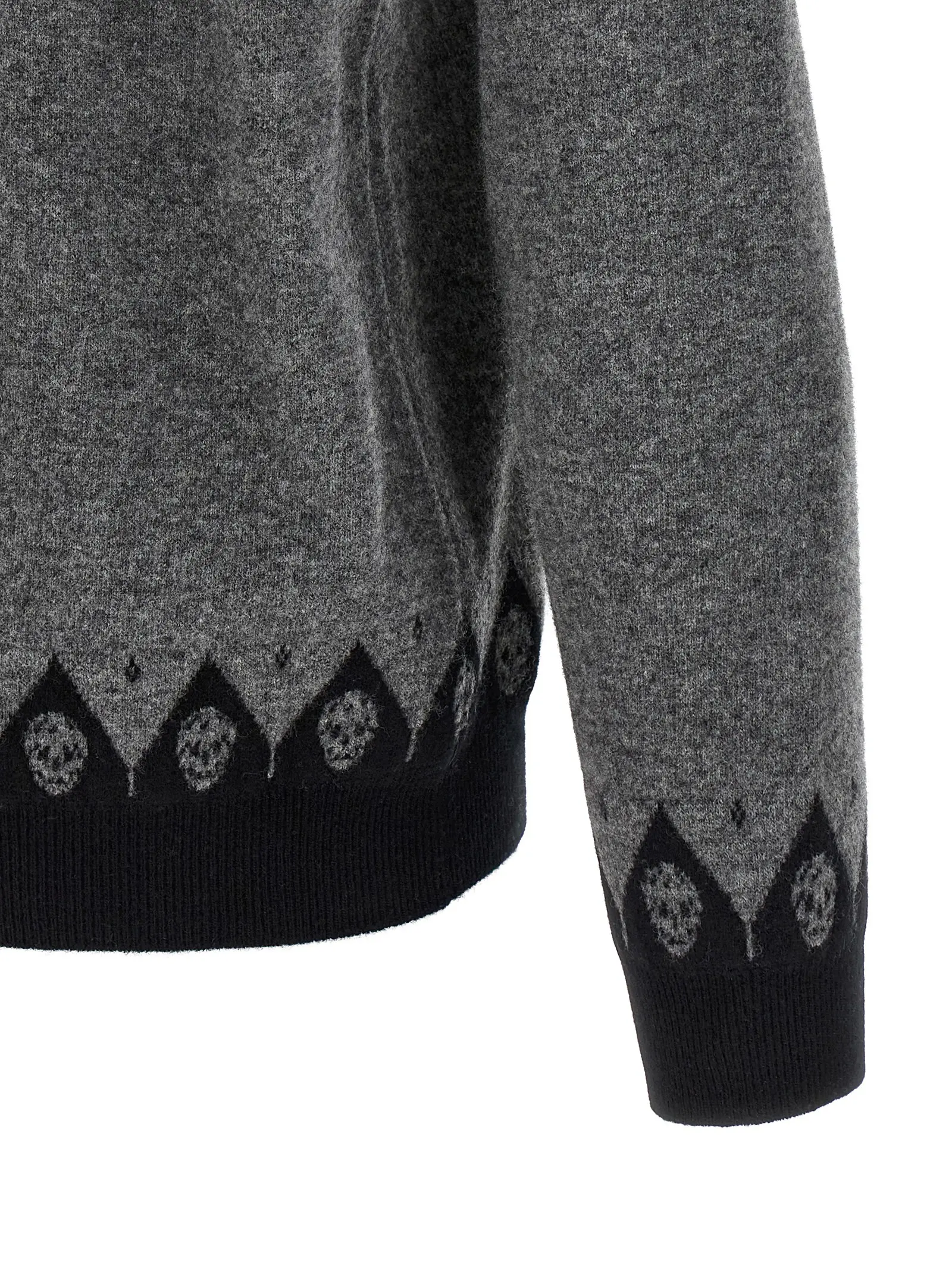 Светр Mcqueen Skull Сірий 4 'Skull' sweater 100% wool MCQUEEN Gray