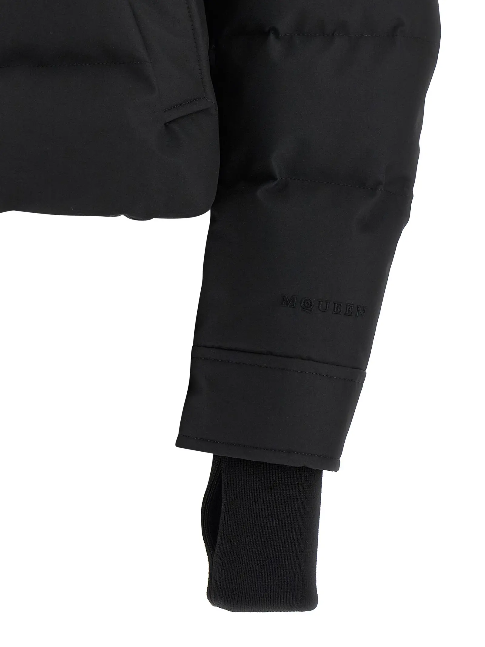 Пуховик укорочений Cropped Mcqueen Чорний 4 Cropped down jacket 100% polyamide MCQUEEN Black