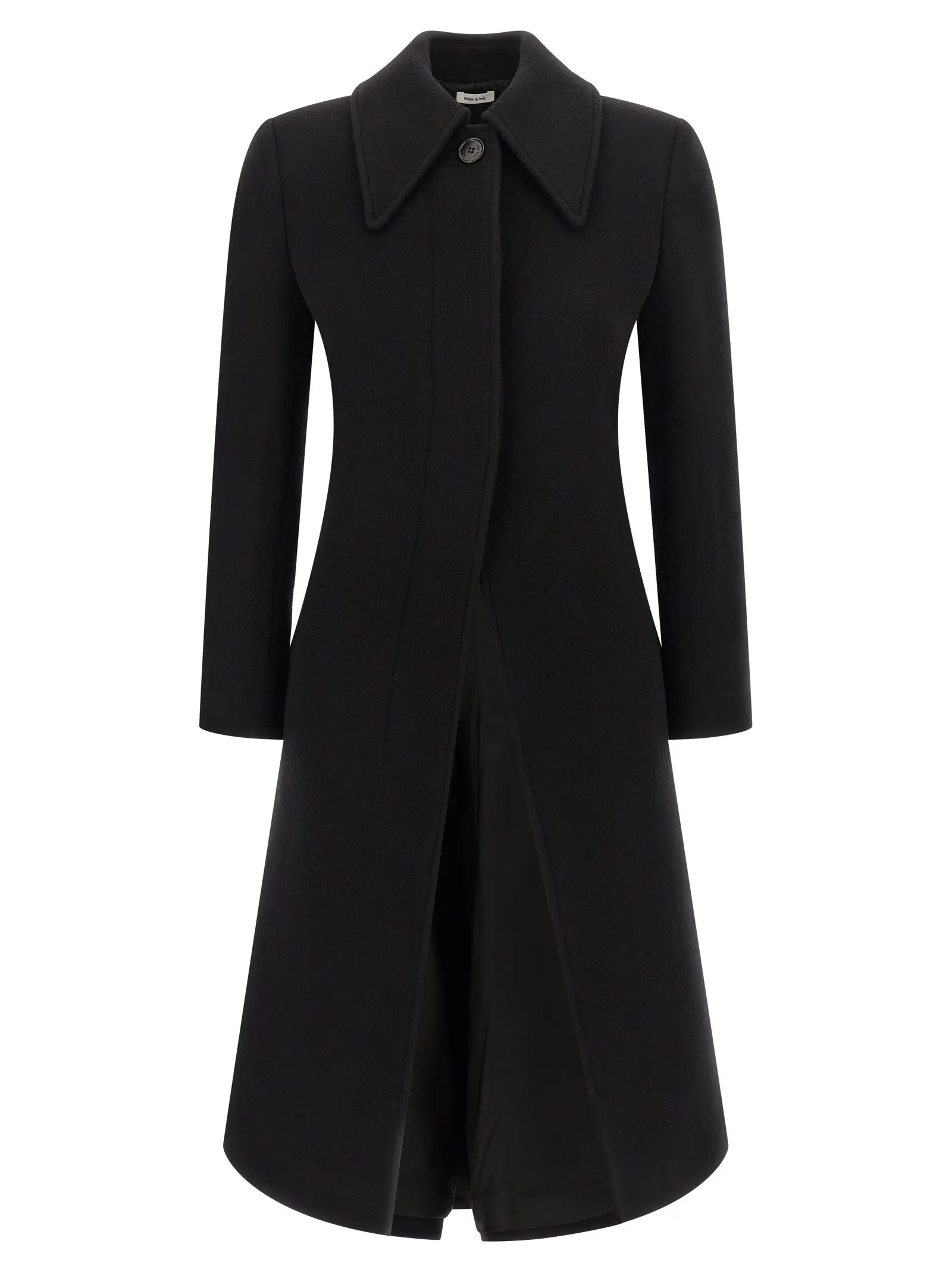 Пальто з вовни та кашеміру Wool and cashmere Mcqueen Чорне 1 Wool and cashmere coat MCQUEEN Black