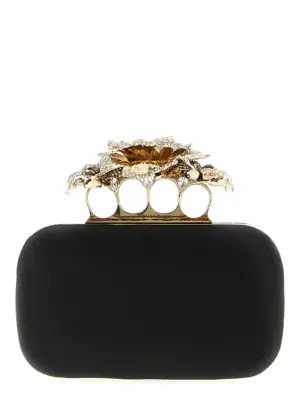 'Carnation' clutch MCQUEEN Black