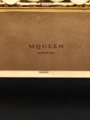 'Carnation' clutch 100% silk MCQUEEN Black