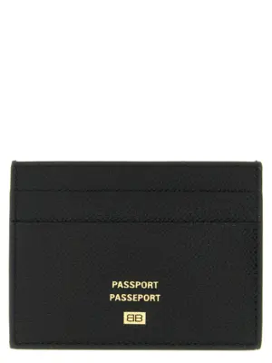 'Passport' card holder 8463282AB4Y1000 BALENCIAGA Black