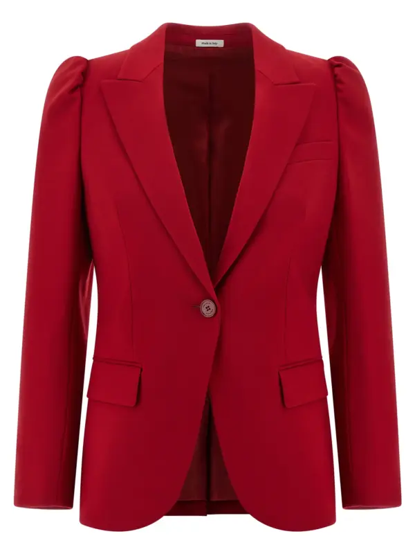 Single-breasted blazer MCQUEEN Red
