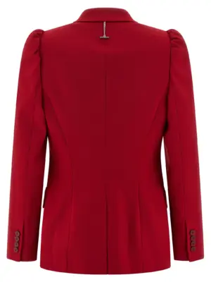 Single-breasted blazer 848491QJAFK6191 MCQUEEN Red