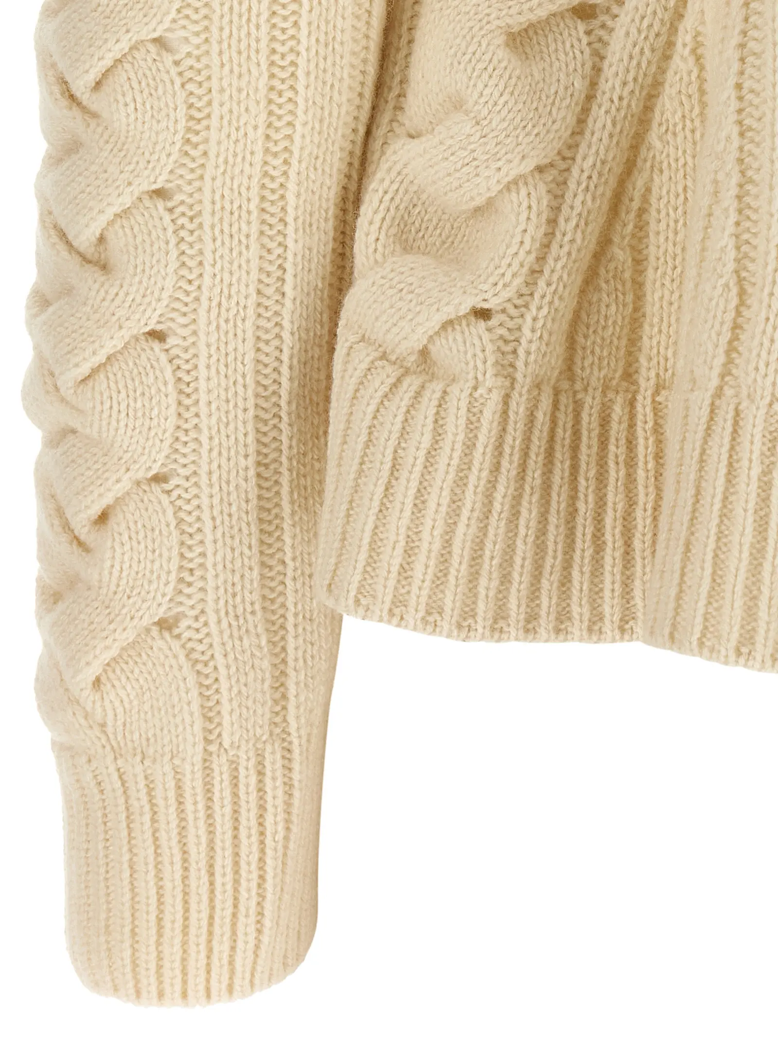 Светр Peplum Cable Mcqueen Бежевий 4 'Peplum Cable' sweater 90% wool