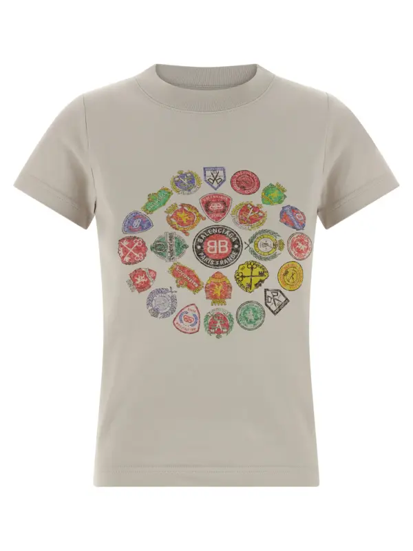 Logo print T-shirt BALENCIAGA Gray