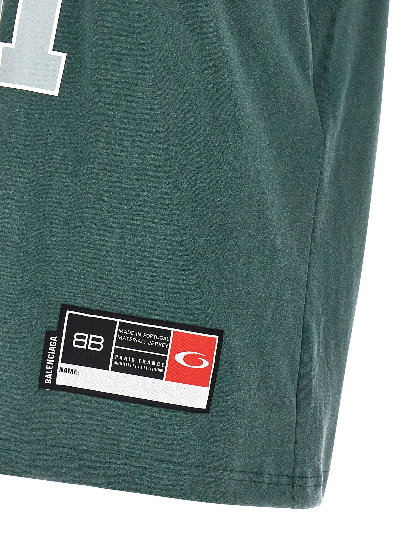 Футболка Balenciaga Basketball Зелена 4 'Basketball' T-shirt 100% cotton BALENCIAGA Green