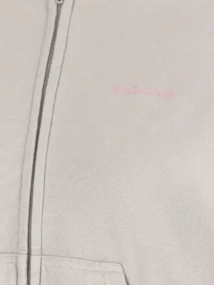 Logo embroidery hoodie 100% cotton BALENCIAGA Gray
