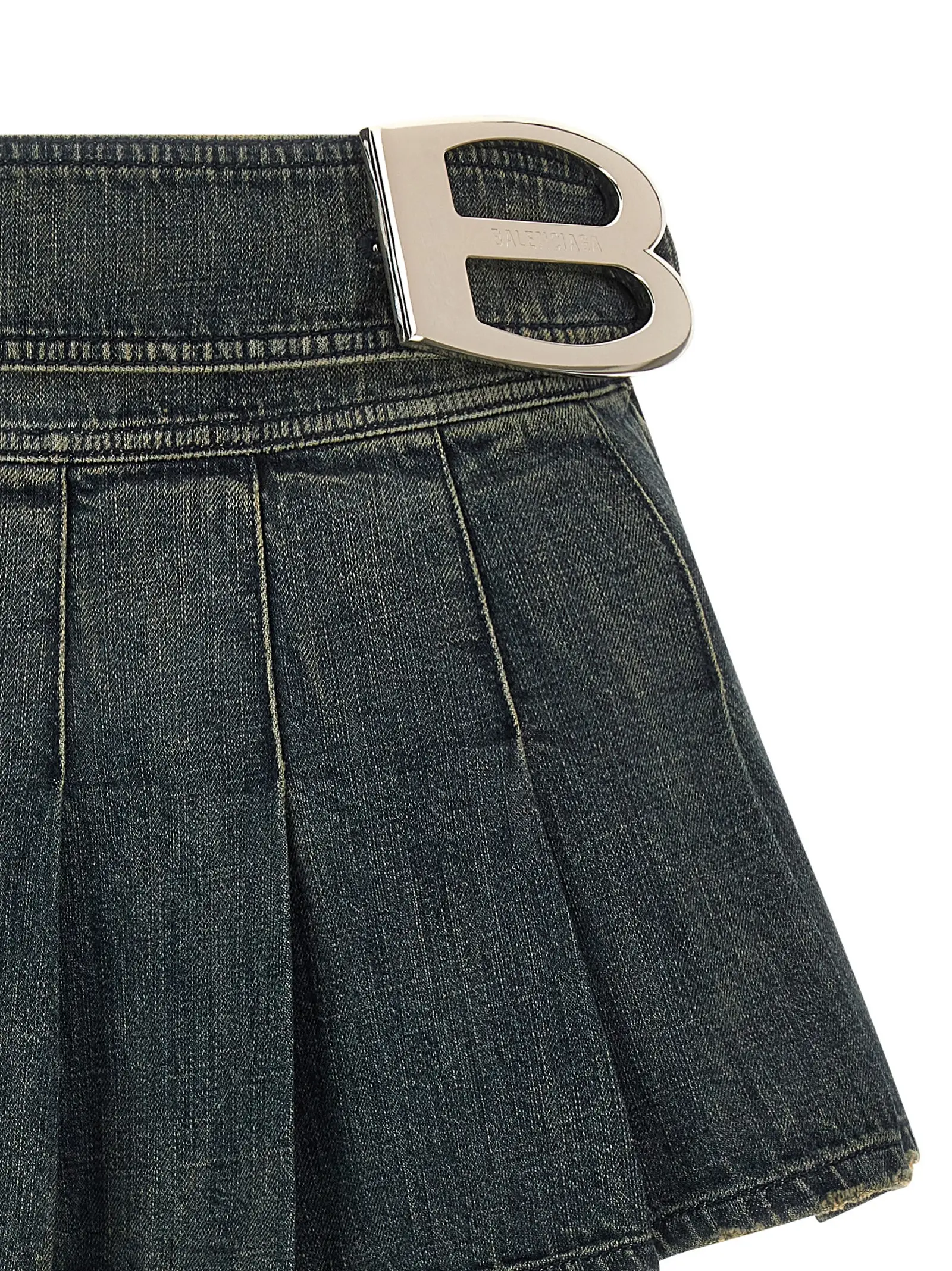 Спідниця Buckle Pleated Balenciaga Синя 3 'Buckle Pleated' skirt Woman BALENCIAGA Blue